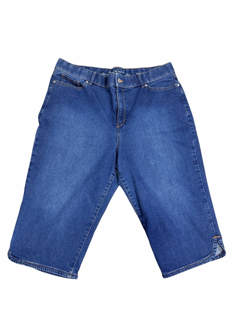 Gloria Vanderbilt Denim Capri Skimmer Jeans-Wash Blue Size 18